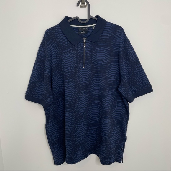 Ted Baker London Other - Ted Baker London Regular Fit Zip Up Short Sleeve Polo 7/XXL